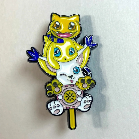 Digimon - The Crest of Light w/ Nyarmon, Salamon & Gatomon - 💗 - Picture 1 of 5